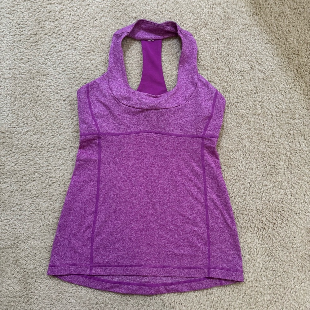 Lululemon Scoop Neck Tank – Heathered Ultra Violet, Size 6